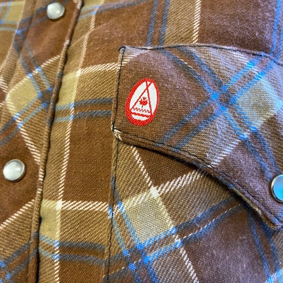 Vintage flannel insulated work shirt - Picture 2 of 3